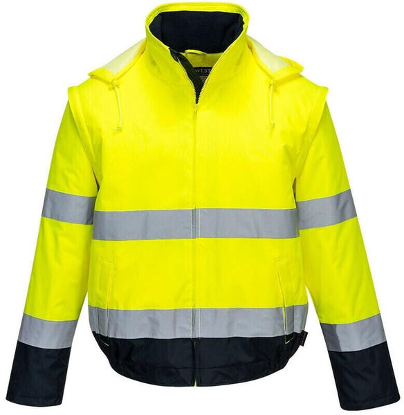 Portwest HV Fleece Jacket 2 in 1 yellow/navy blue