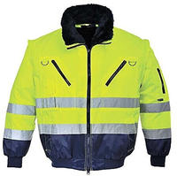 3-in-1-pilotenjacke Mit Hoher Sichtbarkeit Gelb/marine L