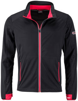 James & Nicholson Softshelljacke JN1126 schwarz/light-rot