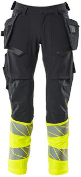 Mascot Hose mit H&auml;ngetaschen Accelerate Safe Schwarzblau/hi-vis Gelb
