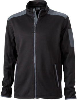 James & Nicholson Strick-Fleecejacke JN591 schwarz