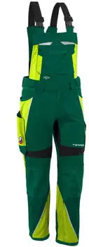Qualitex Workwear Iron Latzhose gr&uuml;n/gelb