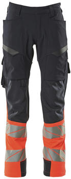 Mascot Hose Accelerate Safe mit Schenkeltaschen Schwarzblau/Hi-vis Rot 19379-510-10222
