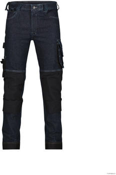 Dassy Kyoto Stretch-Arbeitsjeans mit Kniepolstertaschen jeansblau/schwarz