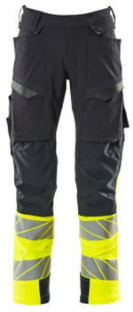 Mascot Hose mit Knietaschen Accelerate Safe Schwarzblau/hi-vis Gelb
