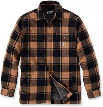 Carhartt Jacke Flannel Sherpained Shirt Jac brown