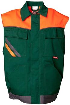Planam Arbeitsweste VISLINE grün/orange/schiefer