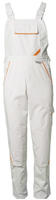 "Arbeitslatzhose - Gr. 28 - wei&szlig;/wei&szlig; - Streifen weiss/gelb - 65% Polyester -...