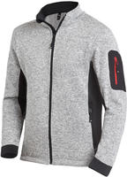 Strick-fleece-jacke Christoph, Grau-schwarz, Gr.l