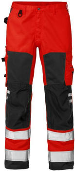 Fristads High Vis Hose Kl. 2 2026 PLU warnschutz-rot/schwarz