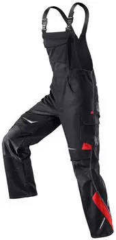 K&uuml;bler PULSSCHLAG Latzhose schwarz/mittelrot