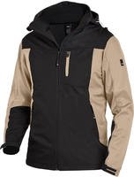 FHB Herren Softshelljacke Jannik 79105 Gr. M beige/schwarz