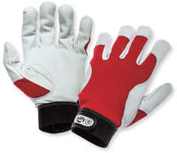 L+D Handschuhe Griffy Gr.9 rot/naturfarben - 1 PA