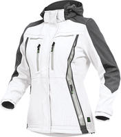 Leibw&auml;chter Damen Softshelljacke &ndash; wei&szlig; &ndash; Gr. 44&ndash; atmungsaktiv, wind- und