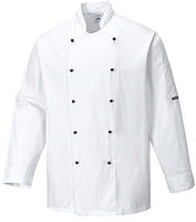 Portwest Kochjacke Portwest Somerset Kochjacke C834 Wei&szlig; XS