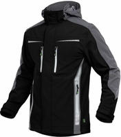 Leibw&auml;chter Softshelljacke Herren &ndash; Schwarz/Grau &ndash; Gr. 5 XL &ndash; atmungsaktive