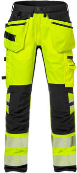Fristads High Vis Handwerker Stretch-Hose Kl. 2 2707 PLU Warnschutz-Gelb/Schwarz