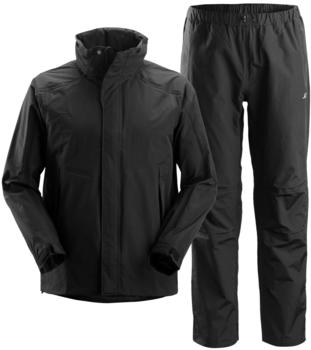 Snickers Wasserdichtes Set Arbeitshose und Arbeitsjacke EN 343 Schwarz