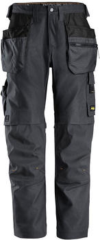 Snickers AllroundWork Canvas+ Stretch Arbeitshose mit Holstertaschen Stahlgrau