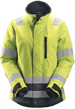 Snickers Damen AllroundWork Hi-Vis 37.5® isolierte Arbeitsjacke Kl. 2/3 HV-Gelb-Stahlgrau