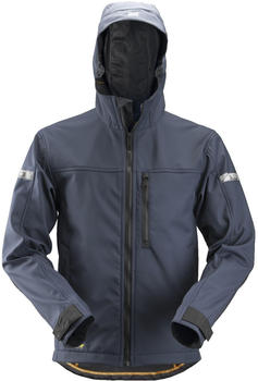 Snickers AllroundWork Softshell Arbeitsjacke m. Kapuze Navy-Schwarz
