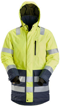 Snickers AllroundWork Hi-Vis wasserdichter Parka Kl. 3 343 HV-Gelb-Navy