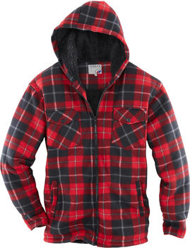 Terrax Thermohemd mit Teddyfutter Schwarz/Rot