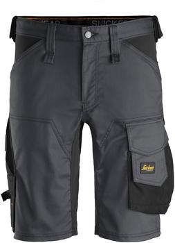 Snickers AllroundWork Stretch Arbeitsshorts Stahlgrau-Schwarz