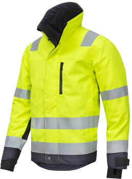 Snickers AllroundWork Hi-Vis 37.5® isolierende Arbeitsjacke Kl. 3 HV-Gelb-Stahlgrau