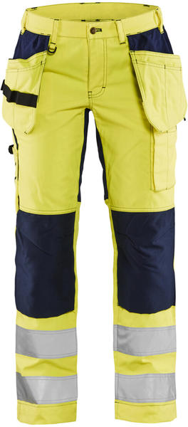 Blakläder Damen High Vis Bundhose mit Stretch 7161 1811 marineblau/gelb