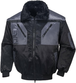 Fortis Pilotenjacke Achim schwarz/anthrazit.