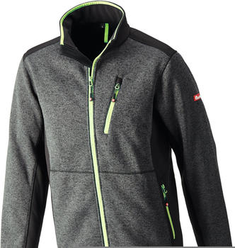 Fortis Strickjacke Softshell dunkelgrün-lime
