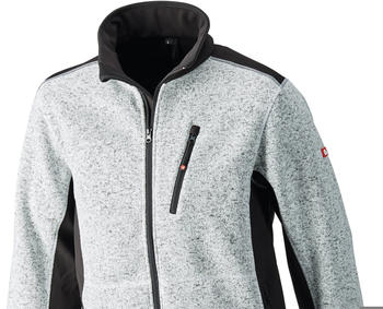 Fortis Strickjacke Softshell hellgrau-schwarz