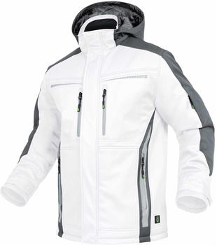 Leibw&auml;chter Winter Softshell Jacke Flex-Line wei&szlig;/grau