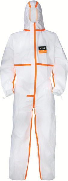 uvex Overall Disposable Coveralls Weiß/Orange (98375)