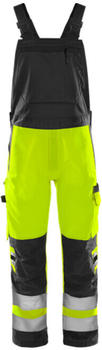 Fristads High Vis Green Latzhose Kl. 2 1030 GPLU Warnschutz-Gelb/Schwarz