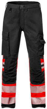 Fristads High Vis Stretch-Hose Kl. 1 2705 PLU Warnschutz-Rot/Schwarz