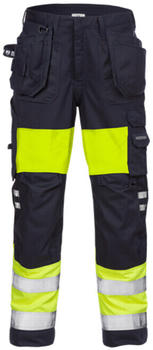 Fristads Flamestat High Vis Handwerkerhose Damen Kl. 1 2777 ATHS Warnschutz-Gelb/Marine