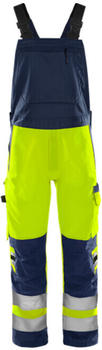 Fristads High Vis Green Latzhose Kl. 2 1030 GPLU Warnschutz-Gelb/Marine