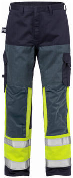 Fristads Flame High Vis Hose Kl. 1 2587 FLAM Warnschutz-Gelb/Marine