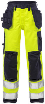 Fristads Flame High Vis Handwerkerhosen Damen Kl. 2 2589 FLAM Warnschutz-Gelb/Marine