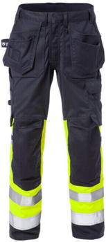 Fristads Flamestat High Vis Stretch-Handwerkerhose Damen, Kl. 1 2171 ATHF Warnschutz-Gelb/Marine