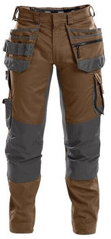 Dassy Hose mit Stretch, Holstertaschen und Kniepolstertaschen FLUX PESCO41 Lehmbraun/Anthrazitgrau