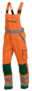 Dassy Warnschutz Latzhose mit Kniepolstertaschen Malmedy PESCO74 Neonorange/Flaschengrün