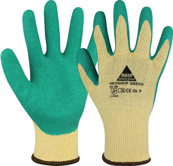 Hase Safety Hase 402650 Neogrip Green Latex-Schutzhandschuhe grün/gelb