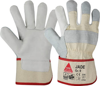Hase Safety 290820 Jade Combi Rindleder-Schutzhandschuhe beige/grau (12 Paar)