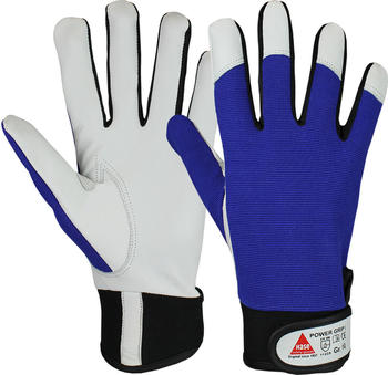 Hase Safety 402003 Power Grip I Schafsnappaleder-Schutzhandschuhe blau (10 Paar)