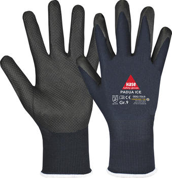 Hase Safety 508660 Padua Ice Nitril-Schutzhandschuhe teilbeschichtet blau (12 Paar)