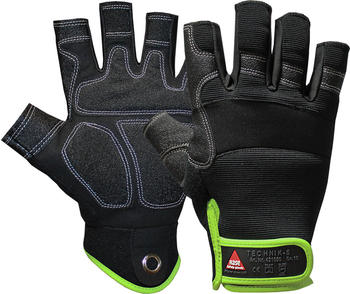 Hase Safety 421050 Technik 5 Synthetikleder-Mechanikerhandschuhe schwarz (12 Paar)