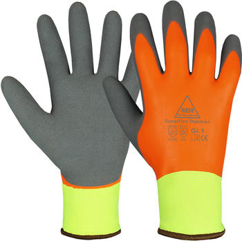 Hase Safety 508650 SuperFlex Thermo+ Latex-Kälteschutzhandschuhe orange (10 Paar)